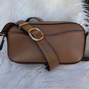 H&M Elegant Brown Leather Shoulder Bag